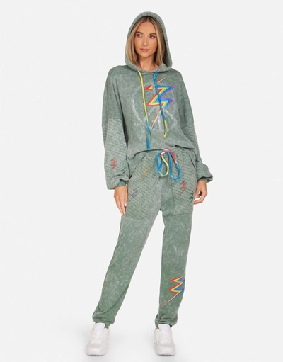 Shop Lauren Moshi Serilda Crystal Lightning Peace In Military Mineral/ Primary Tie Dye