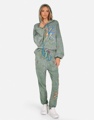 Lauren Moshi Serilda Crystal Lightning Peace In Military Mineral/ Primary Tie Dye