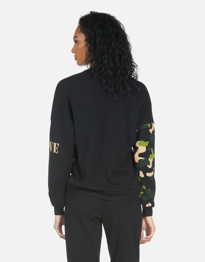 Lauren Moshi Sierra Camo Lip In Black/camo