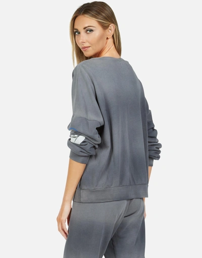 Lauren Moshi Sierra Moshi Lightning Skull In Faded Graphite