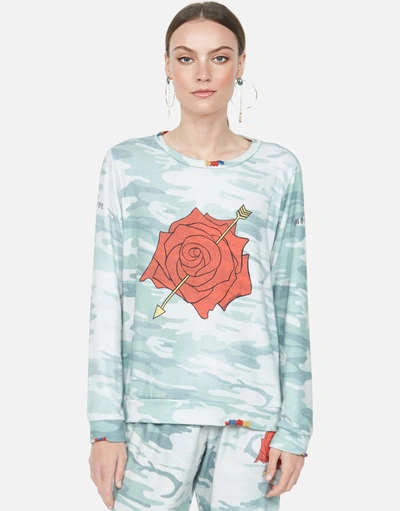 Shop Lauren Moshi Simone Love More Rose In Jade Camo