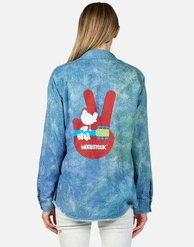 Lauren Moshi X Woodstock Sloane Woodstock Peace In Ocean Tide