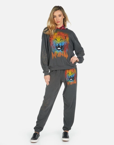 Lauren Moshi Tanzy Def Leppard Leopard In Pigment Black