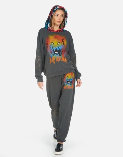 Shop Lauren Moshi Tanzy Def Leppard Leopard In Pigment Black