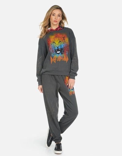 Lauren Moshi Tanzy Def Leppard Leopard In Pigment Black