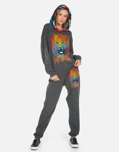 Lauren Moshi Tanzy Def Leppard Leopard In Pigment Black