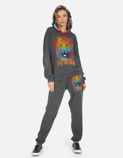 Lauren Moshi Tanzy Def Leppard Leopard In Pigment Black