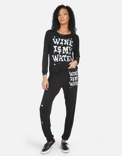 Lauren Moshi Tanzy Wine Is My Water In Black