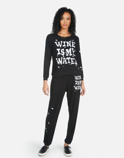 Lauren Moshi Tanzy Wine Is My Water In Black