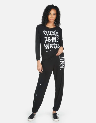 Lauren Moshi Tanzy Wine Is My Water In Black