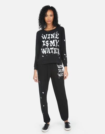 Lauren Moshi Tanzy Wine Is My Water In Black