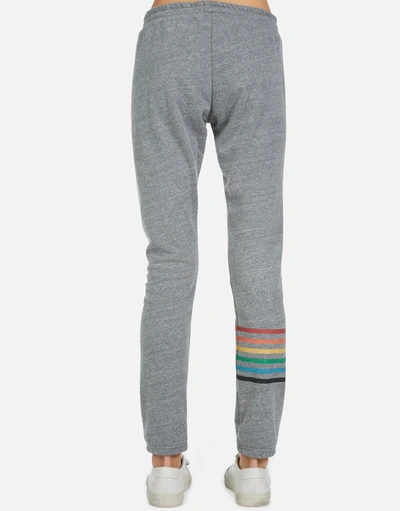 Lauren Moshi Uri Rainbow Electric Skull In Heather Grey