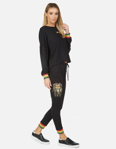 Lauren Moshi Valencia Rasta Lion In Black