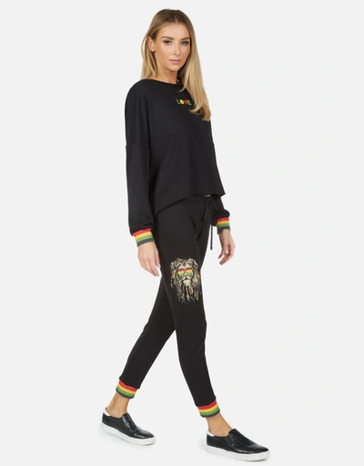 Lauren Moshi Valencia Rasta Lion In Black