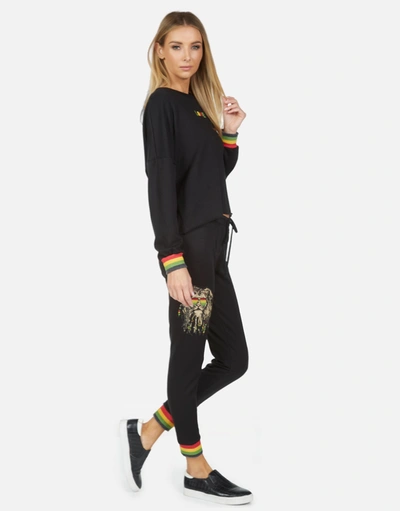 Lauren Moshi Valencia Rasta Lion In Black