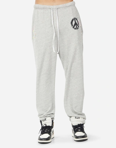 Shop Lauren Moshi Men Whitmore Airbrush Peace In Heather Grey/ Graffiti Splatter