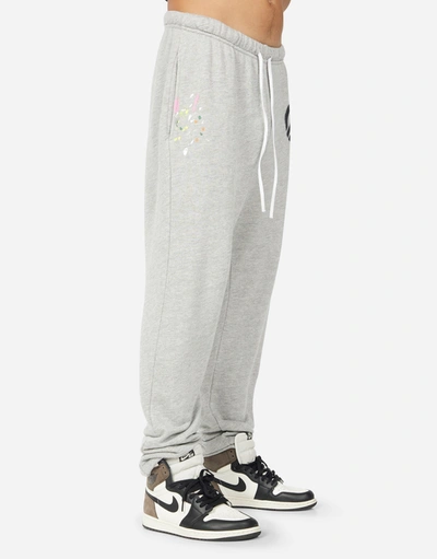 Lauren Moshi Men Whitmore Airbrush Peace In Heather Grey/ Graffiti Splatter