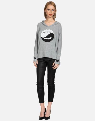 Lauren Moshi Wilma Biting Lip Yin Yang In Heather Grey