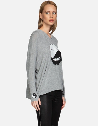 Lauren Moshi Wilma Biting Lip Yin Yang In Heather Grey
