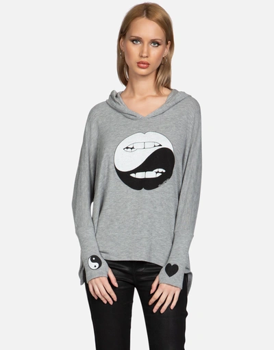 Lauren Moshi Wilma Biting Lip Yin Yang In Heather Grey