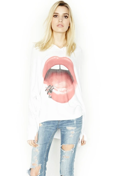 Lauren Moshi Wilma Foil Lip Piercing In White