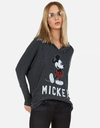 Shop Lauren Moshi X Disney X Mickey Wilma Mickey In Heather Black