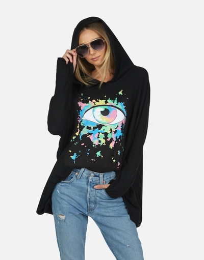 Lauren Moshi Wilma Watercolor Eye In Heather Black