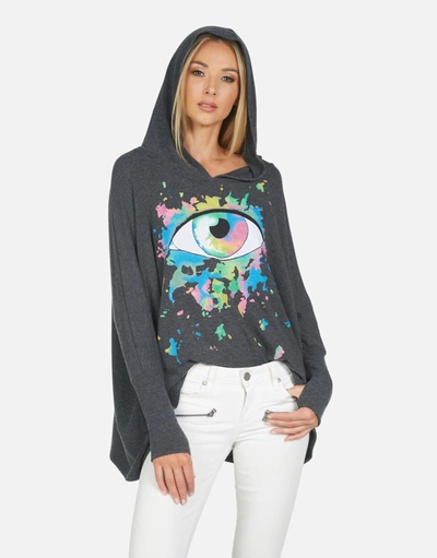 Lauren Moshi Wilma Watercolor Eye In Heather Black