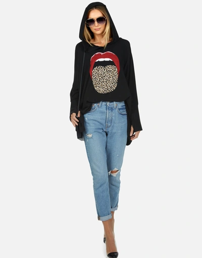 Lauren Moshi X Wilma X Leopard Tongue In Heather Black