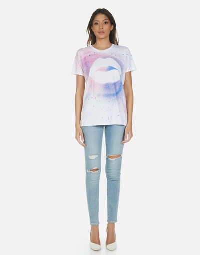 Lauren Moshi Wolf Galaxy Lip In White Galaxy Splatter