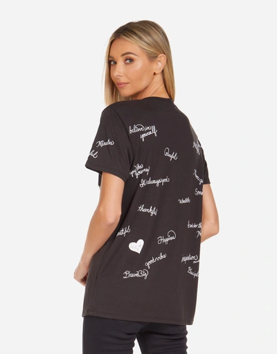 Lauren Moshi Wolf Happy Thoughts In Onyx