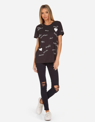 Lauren Moshi Wolf Happy Thoughts In Onyx