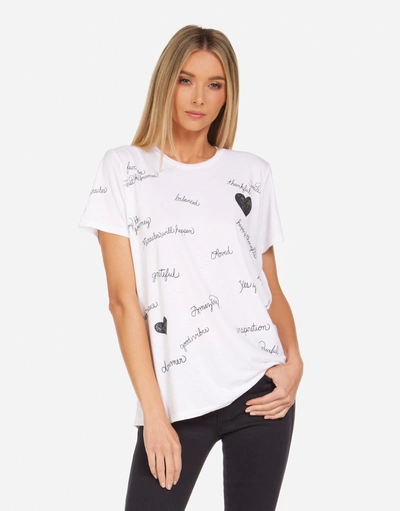 Lauren Moshi Wolf Happy Thoughts In White