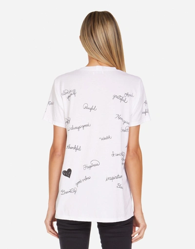 Lauren Moshi Wolf Happy Thoughts In White