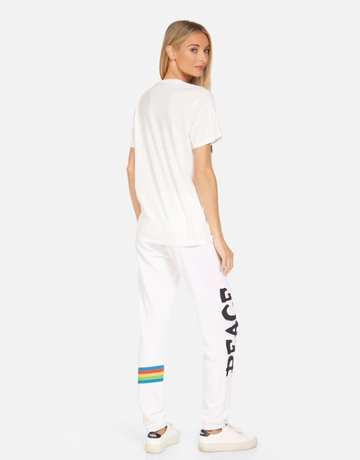 Lauren Moshi Wolf Rainbow Peace Skull In Milk