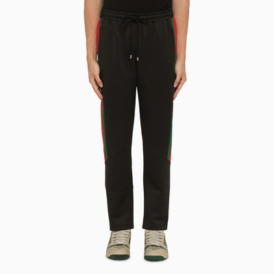 Shop Gucci Joggers In A Black Technical Fabric