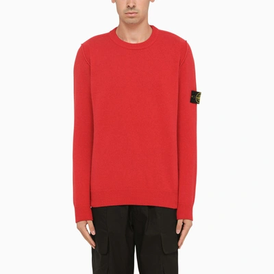 Shop Stone Island Red Wool Blend Sweater