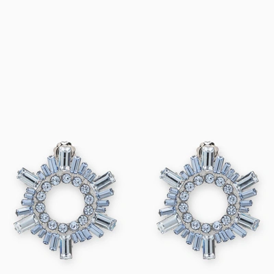 Shop Amina Muaddi | Light Blue Crystal Begum Earrings