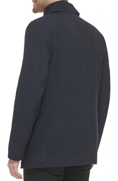 Kenneth Cole New York Classic Wool Peacoat In Navy