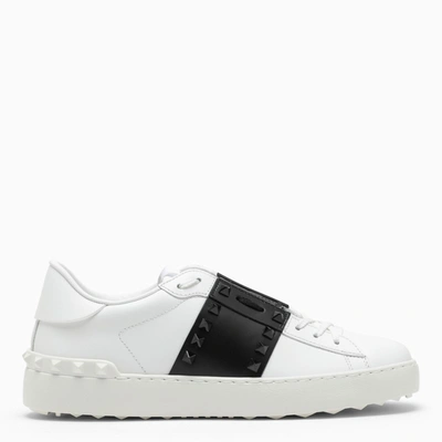 Shop Valentino Rockstud Untitled Low-top Sneakers In White Leather