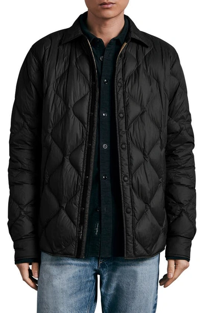 Shop Rag & Bone Icons Dane Quilted Shirt Jacket In Black