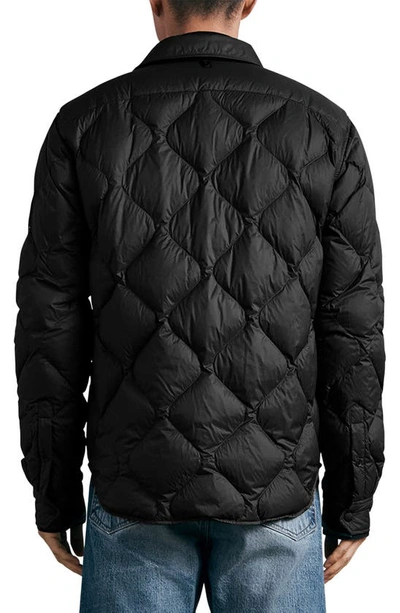 Rag & Bone Dane Quilted Shell Down Overshirt In Black