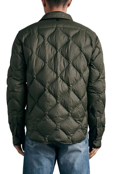 Shop Rag & Bone Icons Dane Quilted Shirt Jacket In Dustygrn