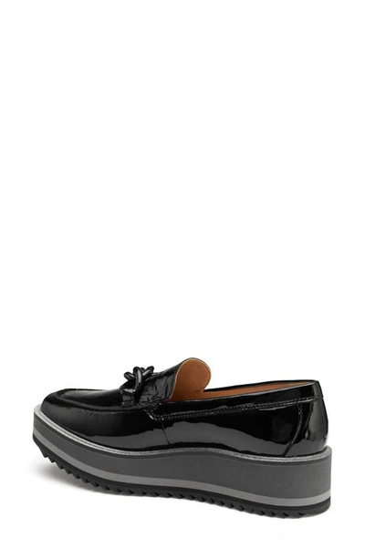 Johnston & Murphy Gracelyn Chain Wedge Loafer In Black Patent