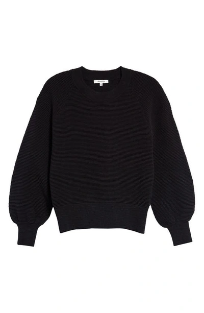 Madewell Stronger Raglan Pullover Sweater In True Black