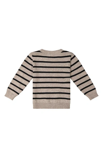 Shop Andy & Evan Kids' Bear Intarsia Crewneck Sweater In Brown