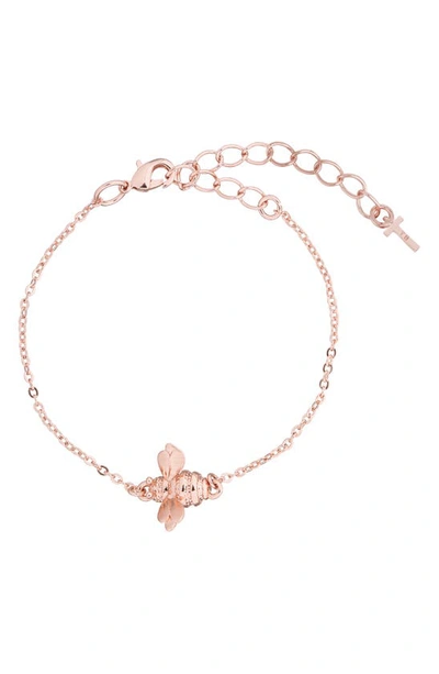 Shop Ted Baker Beedina Bumble Bee Bracelet In Rose Gold