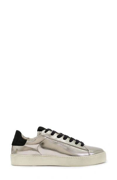Allsaints Shana Metallic Sneaker In Silver
