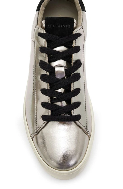 Allsaints Shana Metallic Sneaker In Silver
