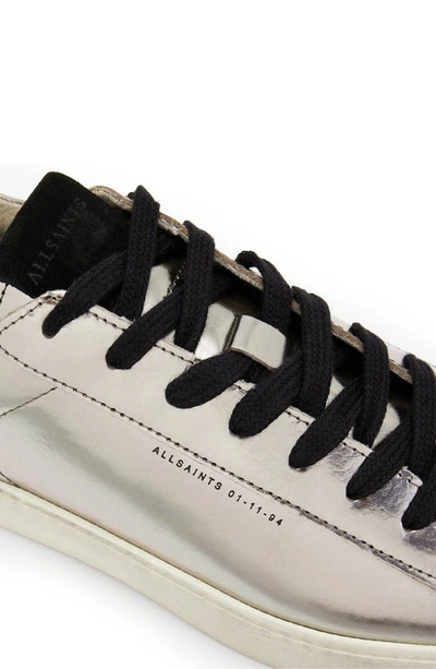 Allsaints Shana Metallic Sneaker In Silver